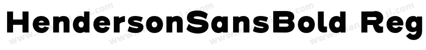 HendersonSansBold Regular字体转换